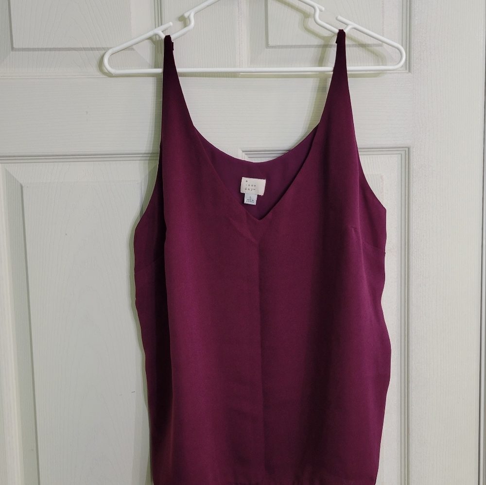 A New Day Burgundy Tank Top, Women’s Large